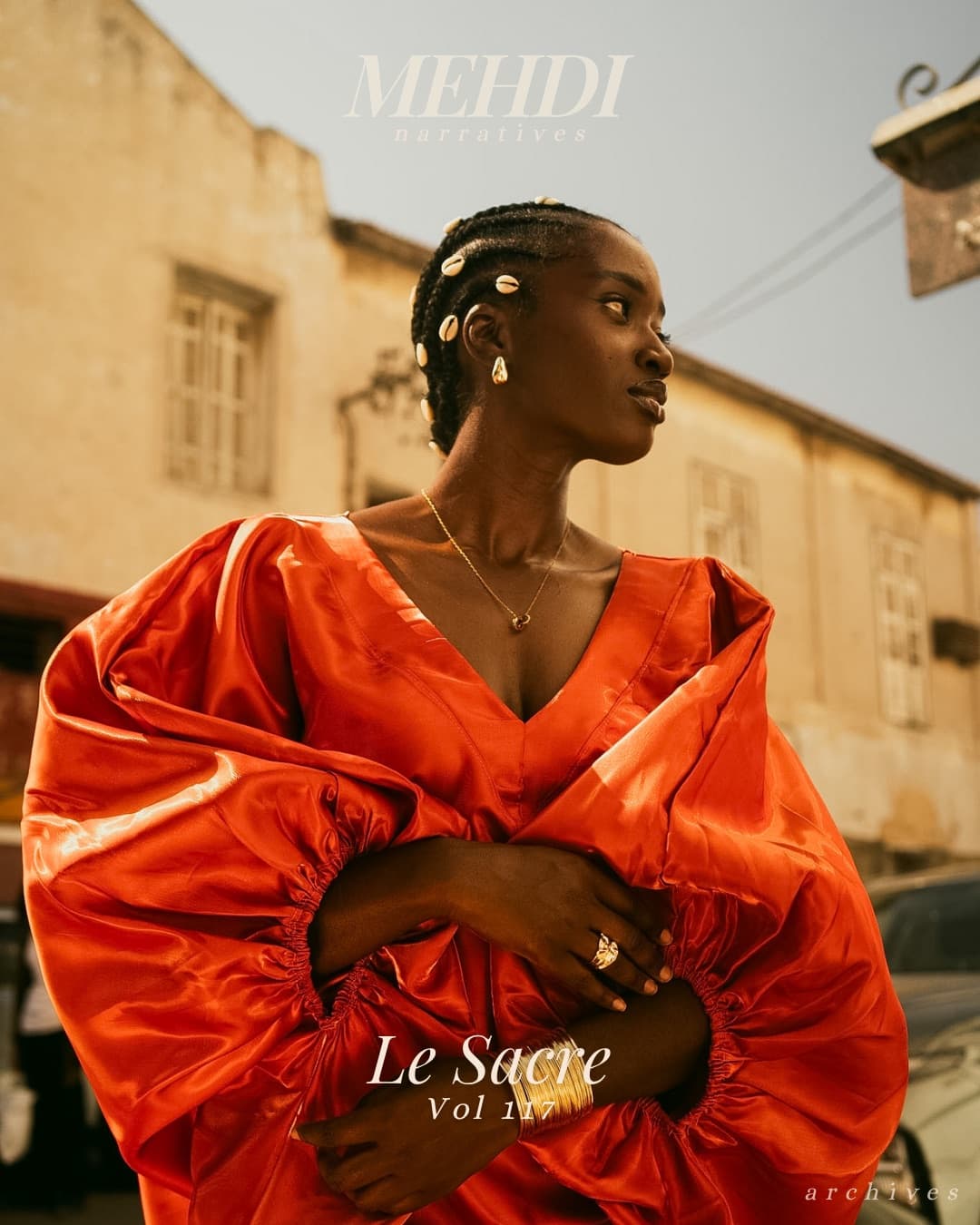 Composition colorée en extérieur, esthétique narrative — Mehdi Narratives